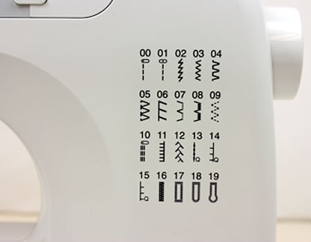 ブラザーPS205の豊富な20種類のステッチ数