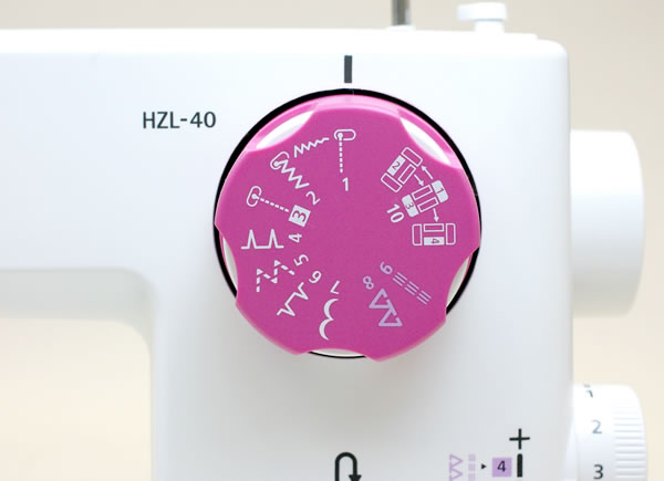 実用縫いステッチ9種類＋ボタンホール1種類