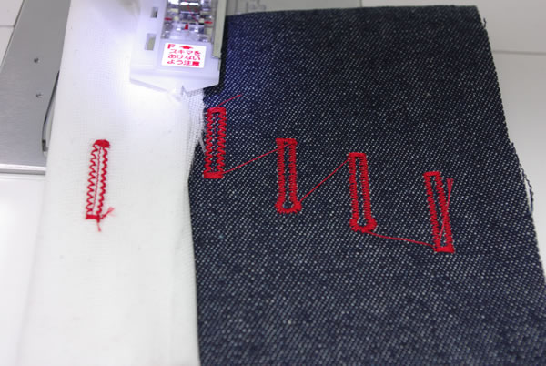 自動ボタンホール（自動穴かがり縫い）