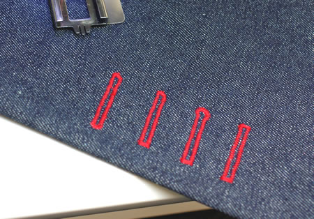 アンダープレート付き自動ボタンホール 