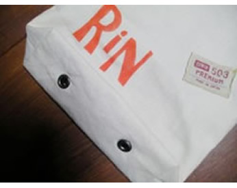 ステンシルを使った上履き入れとバッグ