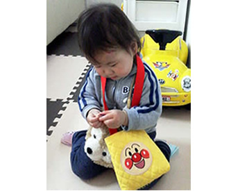 通園バックの布余りで作ったアンパンマンバッグ