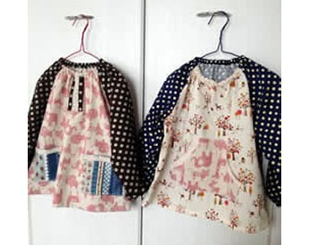 4種類の生地で作ったスモック