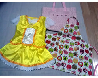 プリキュアの衣装とエプロン