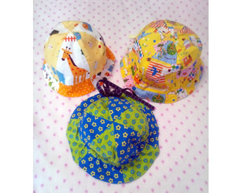 孫のために作った帽子