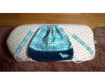 子供の入園用着替え入れ兼、普段使いも出来るナップサック☆