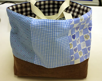 パッチワーク風！キルティングの入園バッグ