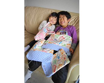 兄妹揃って作った手提げカバン