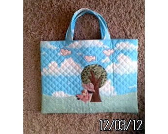 青空プリントの通園バッグ