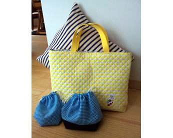 しょくぱんまんのワッペンを使った入園グッズ