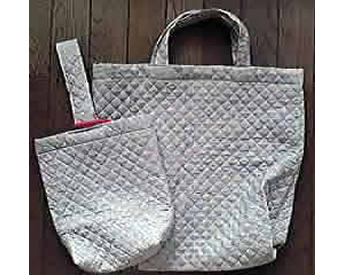 キルト生地で作った上履き入れと入園バッグ