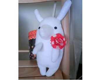 ミシンで作ったオリジナルキャラ「やまパン」