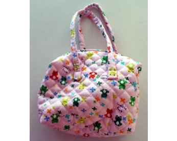 キルティング生地で作ったミニボストンバッグ！