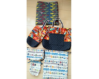 カーズ＆列車柄で作った入園グッズ