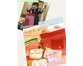 娘のために心を込めてつくった入園セット