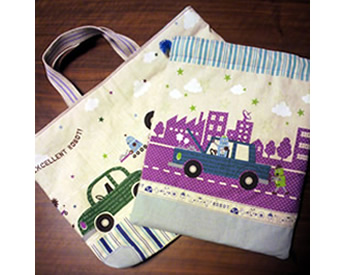 裏地にも挑戦！手提げバッグと小物入れ