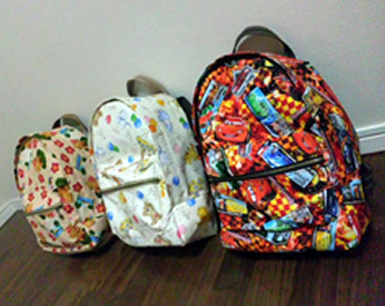 3人分の保育園用リュック