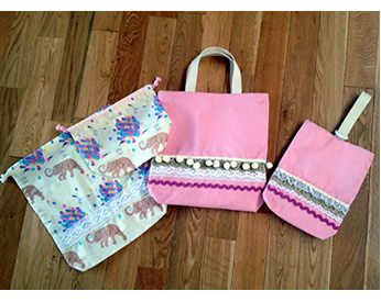 春っぽく、乙女チックに、をテーマ作った幼稚園グッズ