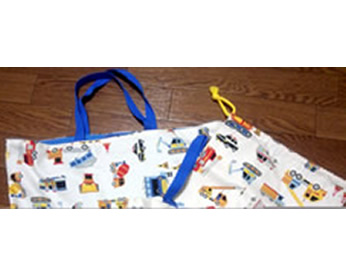 息子が選んだ生地で作った入園グッズ！