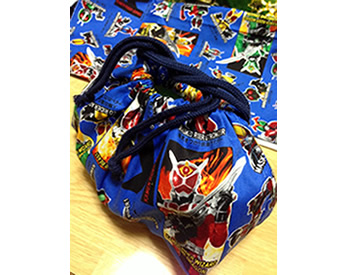 初めての遠足用に作ったお弁当袋