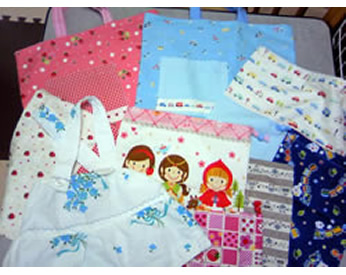 娘と息子の二人分の通園グッズを作りました