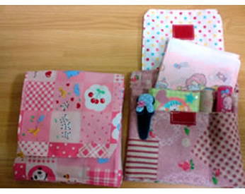 マイポケットを付けた入園グッズを作りました。