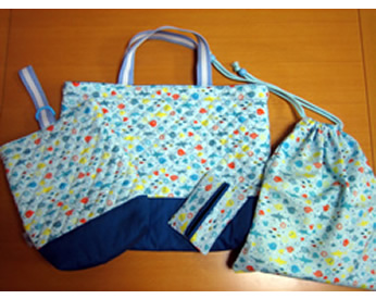 入園セットとあまり布で作ったティッシュケース！