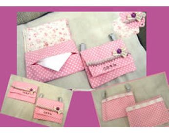 娘と姪っ子におそろいのティッシュケース