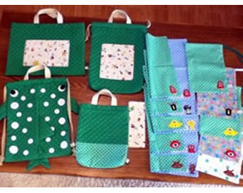 手作りのワッペンを使った入園グッズ