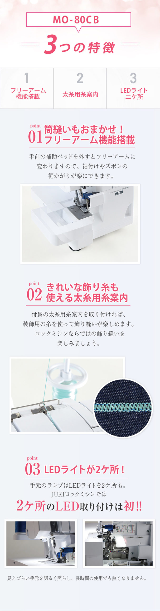 JUKIロックミシンMO80CB