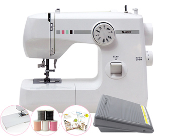 写真：特別付属付き！フットコントローラー式 N400CF（スクエア柄）　ジャガー 電動ミシン
