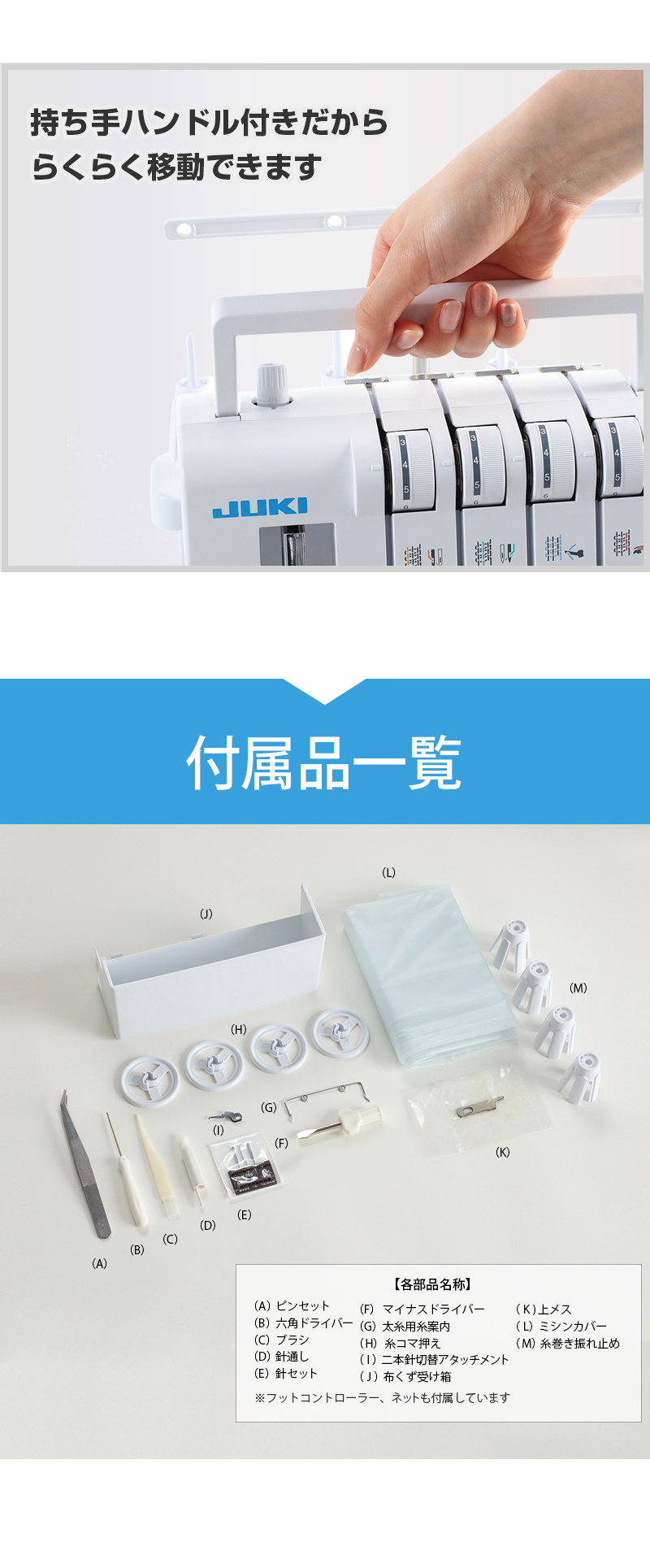 JUKIロックミシンMO80CB