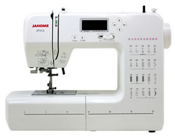 写真:サイドカッターとフットコントローラープレンゼント!ジャノメミシン 「JP310」ワイドテーブル特別付属!
