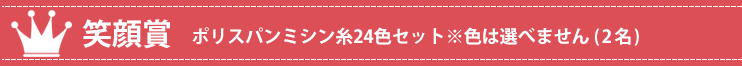 笑顔賞 ポリスパンミシン糸24色セット