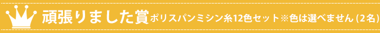 頑張りました賞 ポリスパンミシン糸12色セット